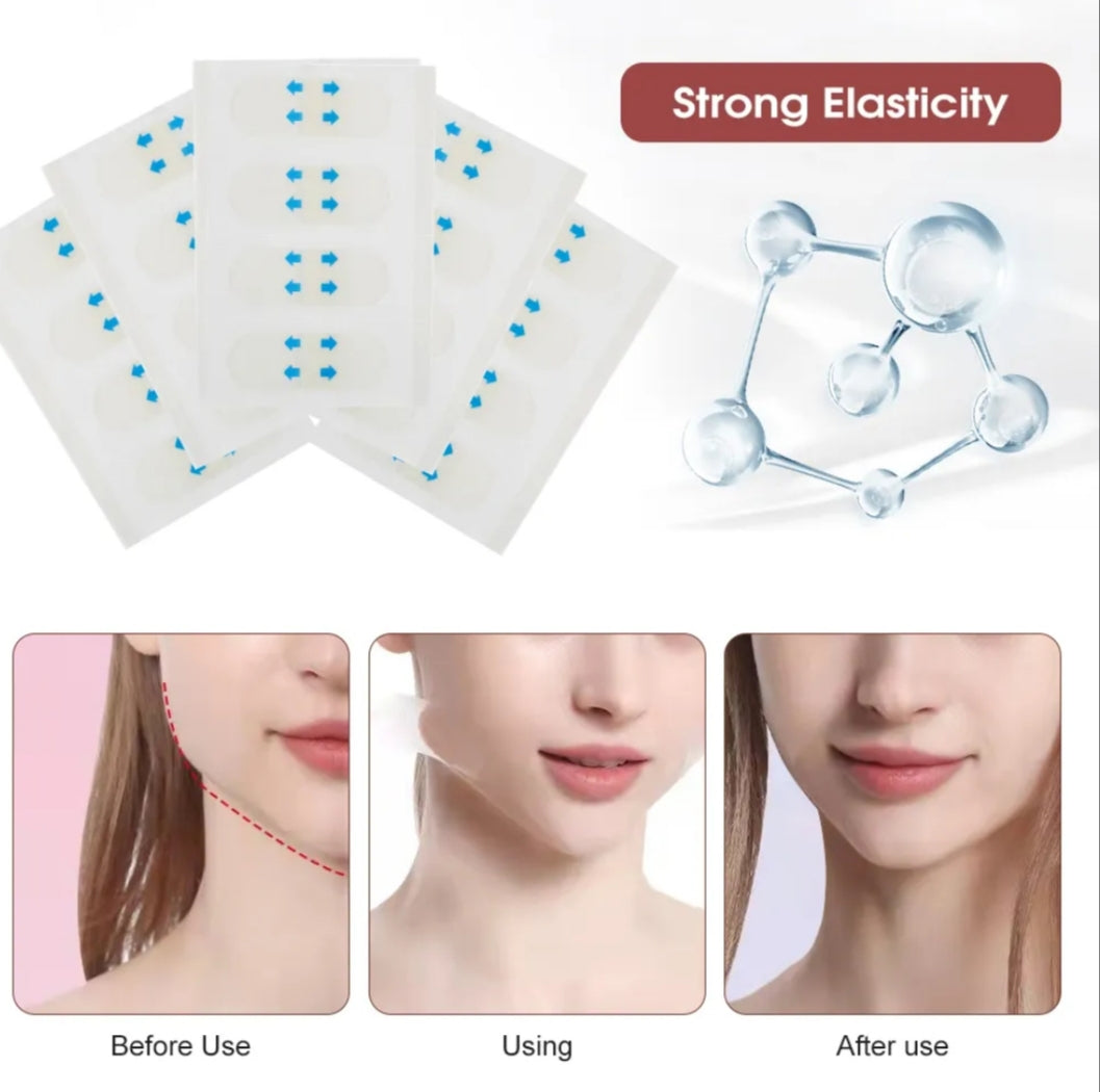 80PC Set Face Lift Stickers Instant Face Neck and Eye V Shape Tape Anti Wrinkle