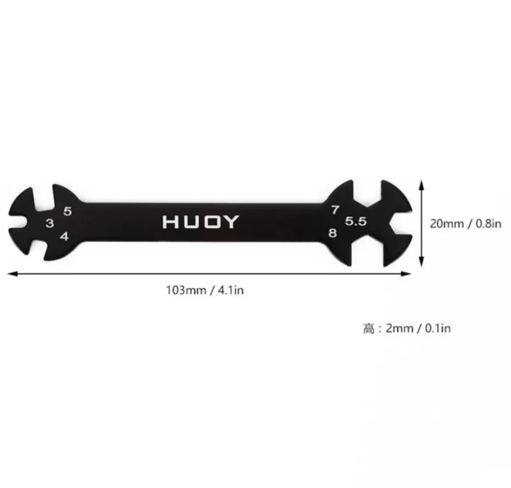 Model Tool Wrench Spanners Multi-turnbuckle for 3/4/5/5.5/7/8mm RC Car, Drone, Boat etc.